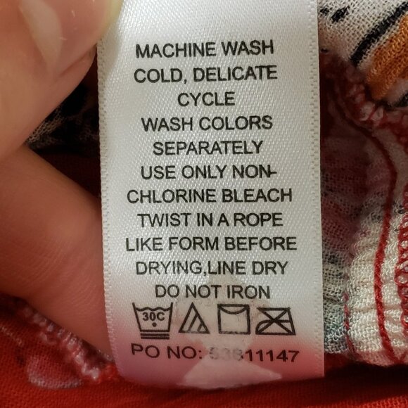 Woman Within Woven Maxi Boho Tropical Dress Size 2X Red Vacation Travel Island - Picture 6 of 14